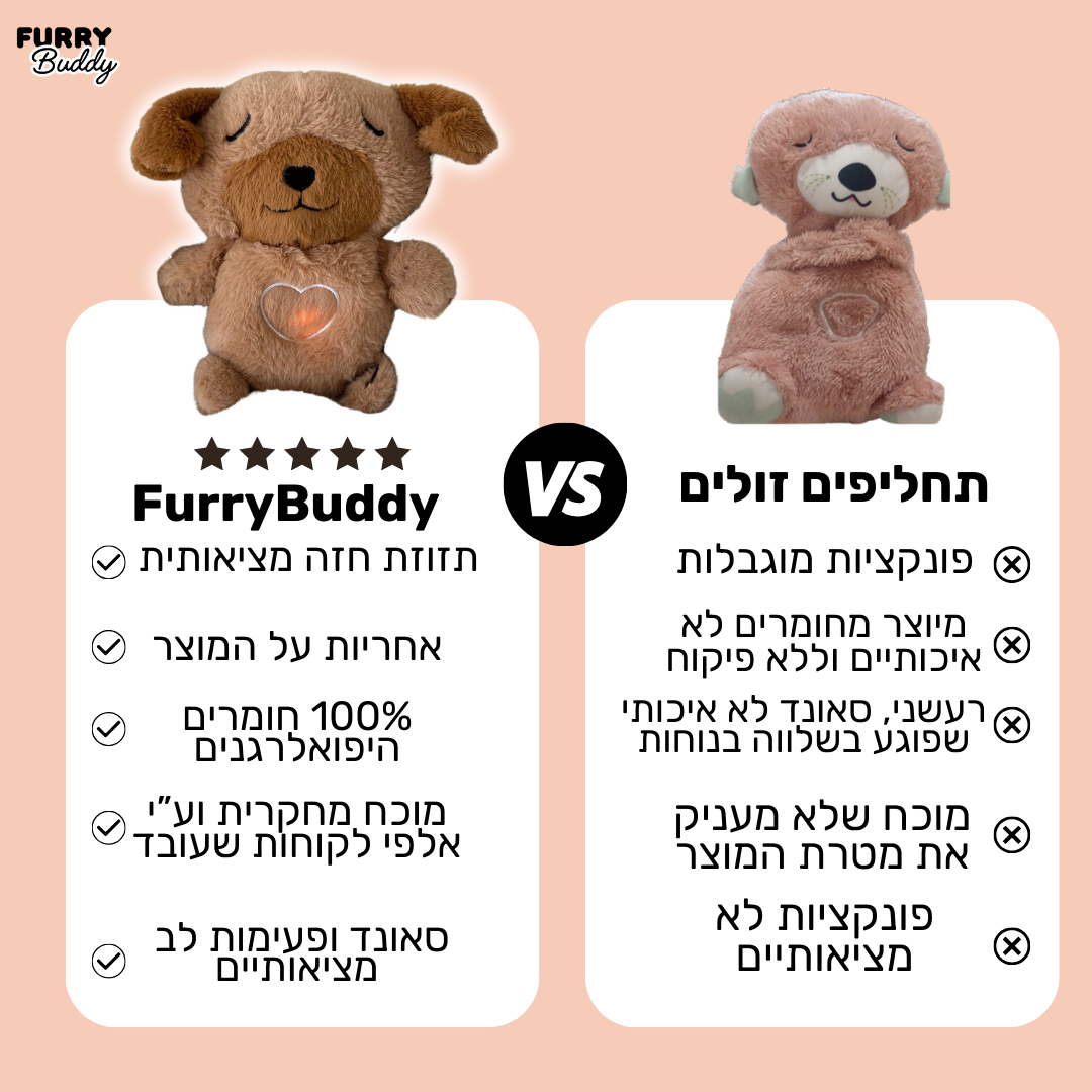 ™ FurryBuddy - בובה נושמת כלב